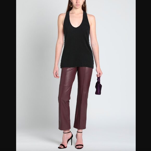 $230 Zadig & Voltaire Black Cashmere Jona MWC Studded Tank Top size Small - Picture 1 of 9